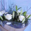 Pure White Lilies and Roses