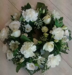 funeral wreath white